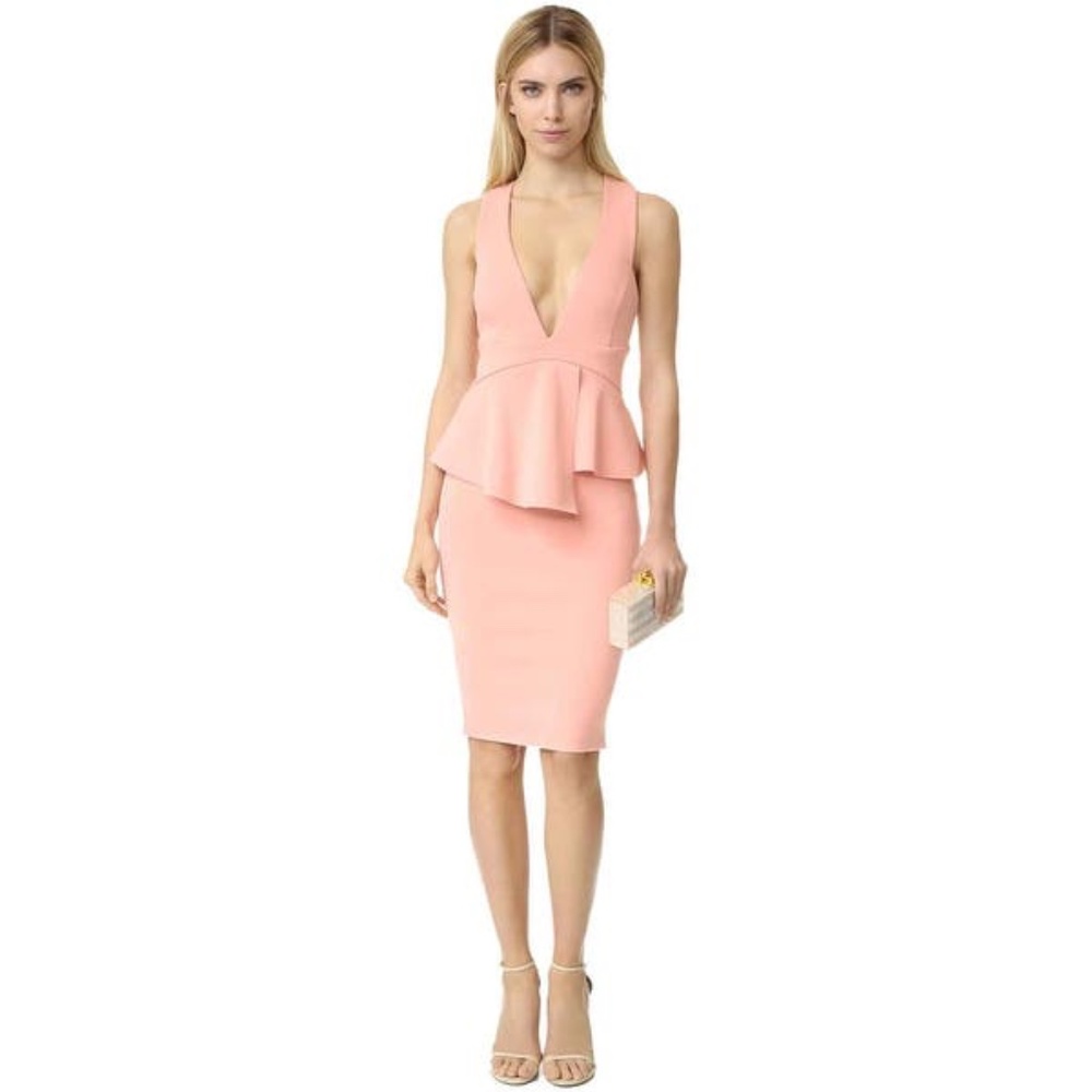NEW BEC & BRIDGE Banditti V-Neck Peplum Dress